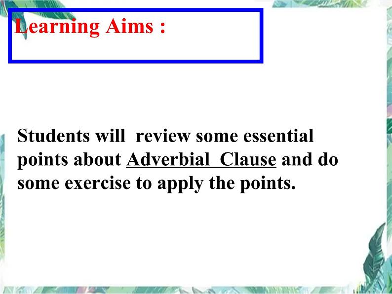 专题复习状语从句  高考英语二轮复习课件PPT02