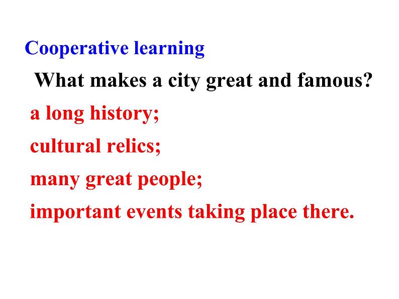 人教新课标必修2  Unit1 Cultural relice Warming up pre reading comprehending 课件 (14)08