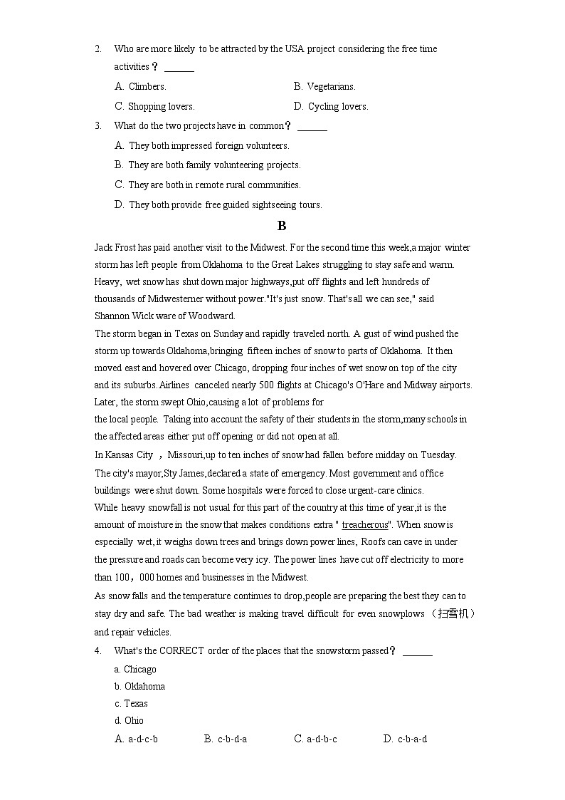 2021年山东省聊城市高考英语三模试卷（含答案解析）02