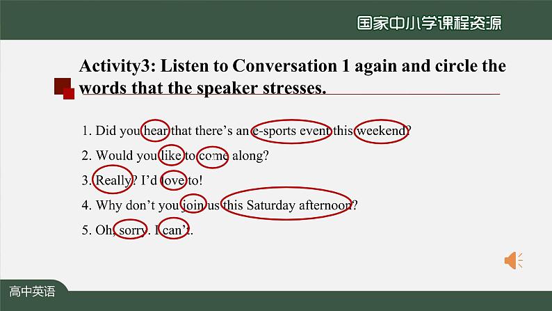 3.1高一【英语(人教版)】Unit 3 Sports and Fitness Listening and Speaking-课件第7页