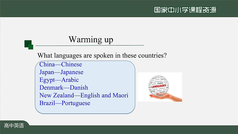 5.1高一【英语(人教版)】Unit5 Languages around the World  Listening and Speaking-课件05