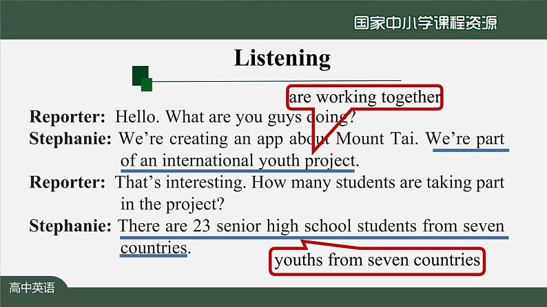 1.1高一【英语(人教版)】Unit1 Cultural Heritage  Listening and Speaking-课件06