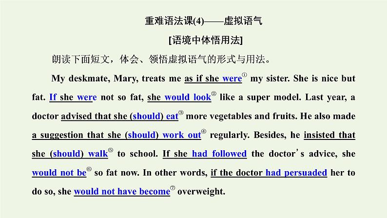 2022高考英语一轮复习第一板块语法系列专项提能重难语法课4虚拟语气课件外研版01