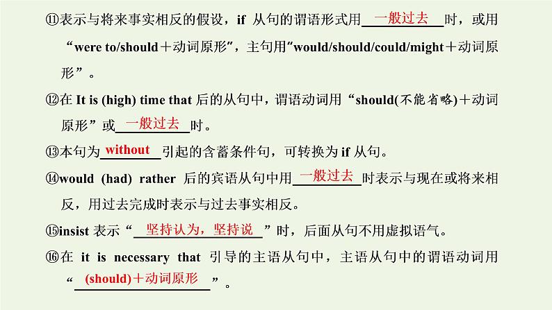 2022高考英语一轮复习第一板块语法系列专项提能重难语法课4虚拟语气课件外研版05