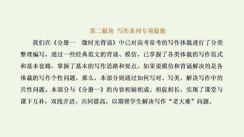 2022高考英语二轮复习第二板块写作系列专项提能层级一课件外研版01