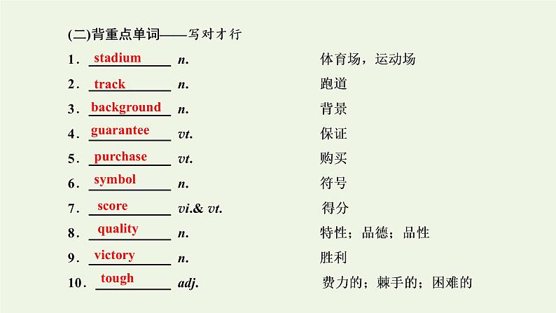 2022高考英语一轮复习Module5TheGreatSportsPersonality课件外研版必修5第2页