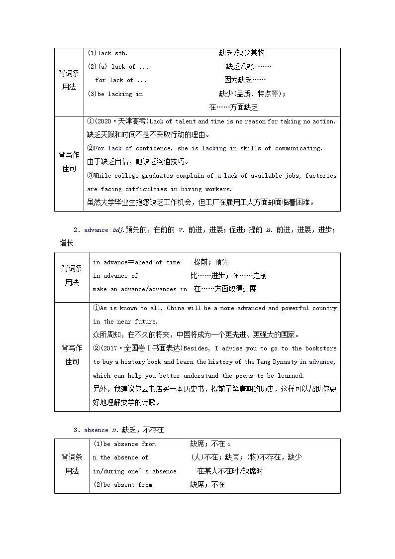2022高考英语一轮复习Module1SmallTalk学案外研版选修6第3页