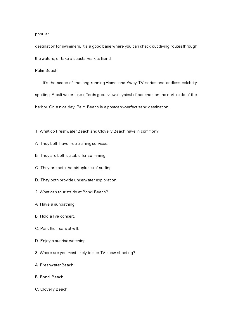 山东烟台2022届高三二模英语试题（无答案）02