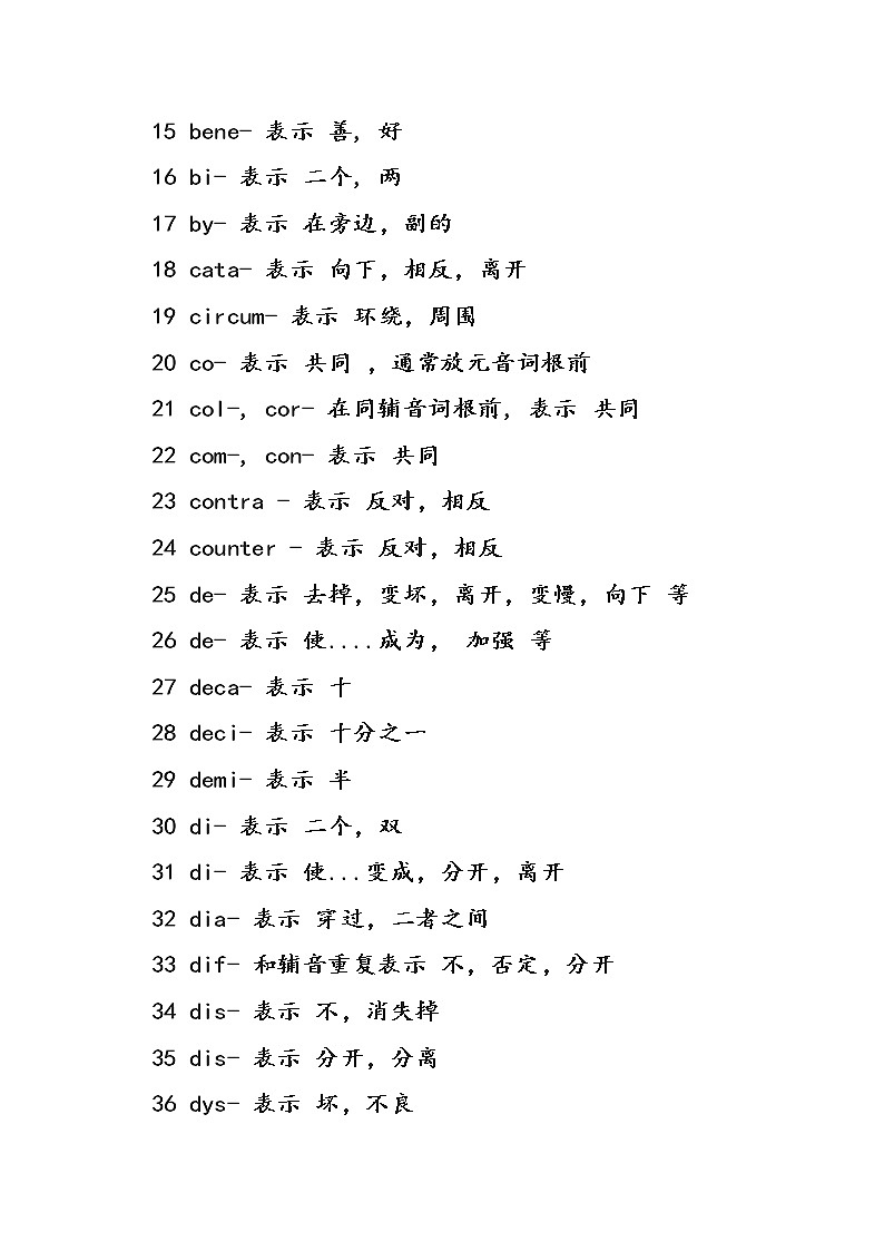 高中英语328个前后缀600个高频词汇第2页