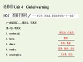 新人教版选修6高考英语一轮复习Unit4Globalwarming课件+学案+训练