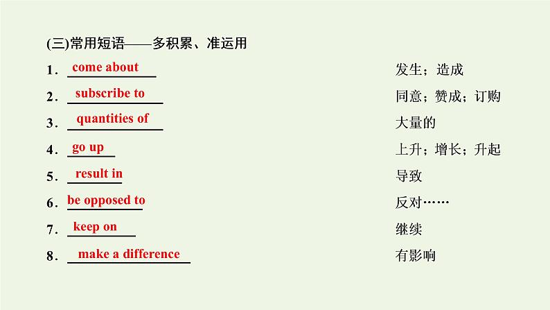 新人教版选修6高考英语一轮复习Unit4Globalwarming课件第7页