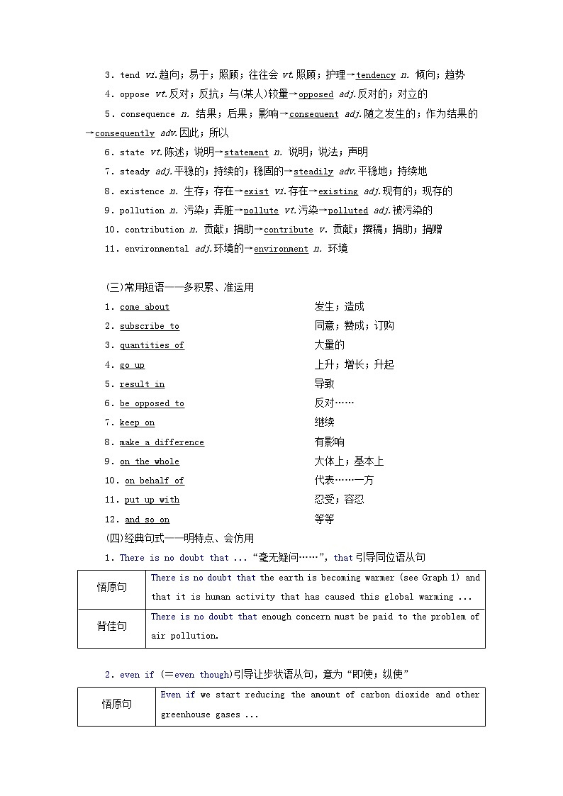 新人教版选修6高考英语一轮复习Unit4Globalwarming学案第2页