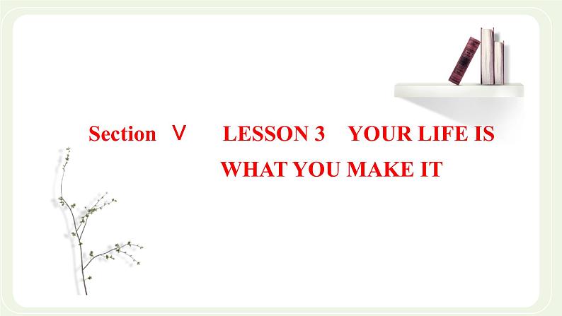 北师大版高中英语必修第一册UNIT1LIFECHOICESSectionⅤLESSON3YOURLIFEISWHATYOUMAKEIT课件+学案+课时检测01