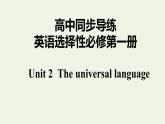 译林版高中英语选择性必修第一册Unit2TheUniversalLanguageS3&S4课件+课后练习