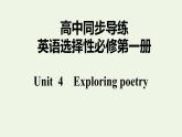 译林版高中英语选择性必修第一册Unit4ExploringpoetryS1课件+课后练习