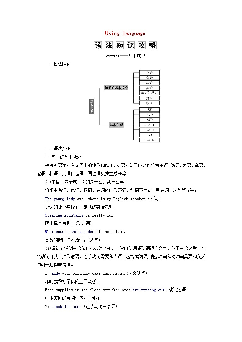 外研版高中英语必修第一册Unit1AnewstartSectionⅡUsinglanguage课件+学案+单元质量检测01