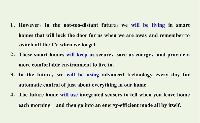 新人教版高中英语选择性必修第一册UNIT2LOOKINGINTOTHEFUTURESectionⅡLearningAboutLanguage课件第3页