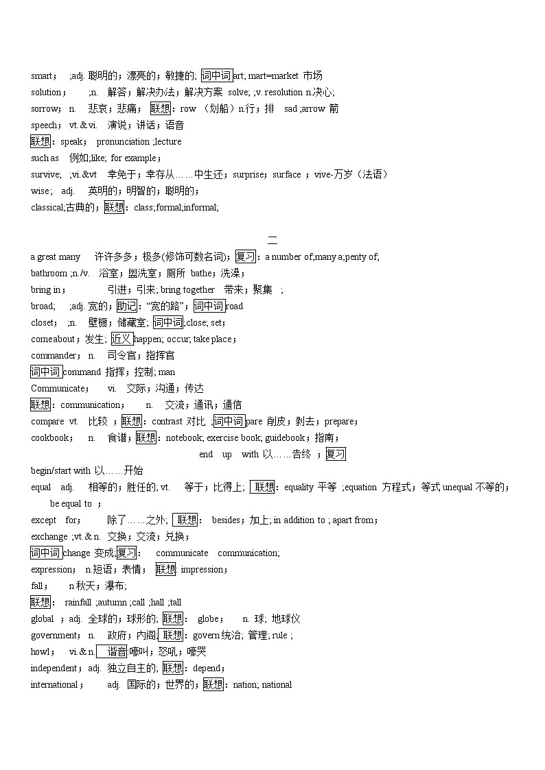 高考英语3500单词快速记忆法（联想记忆）第2页