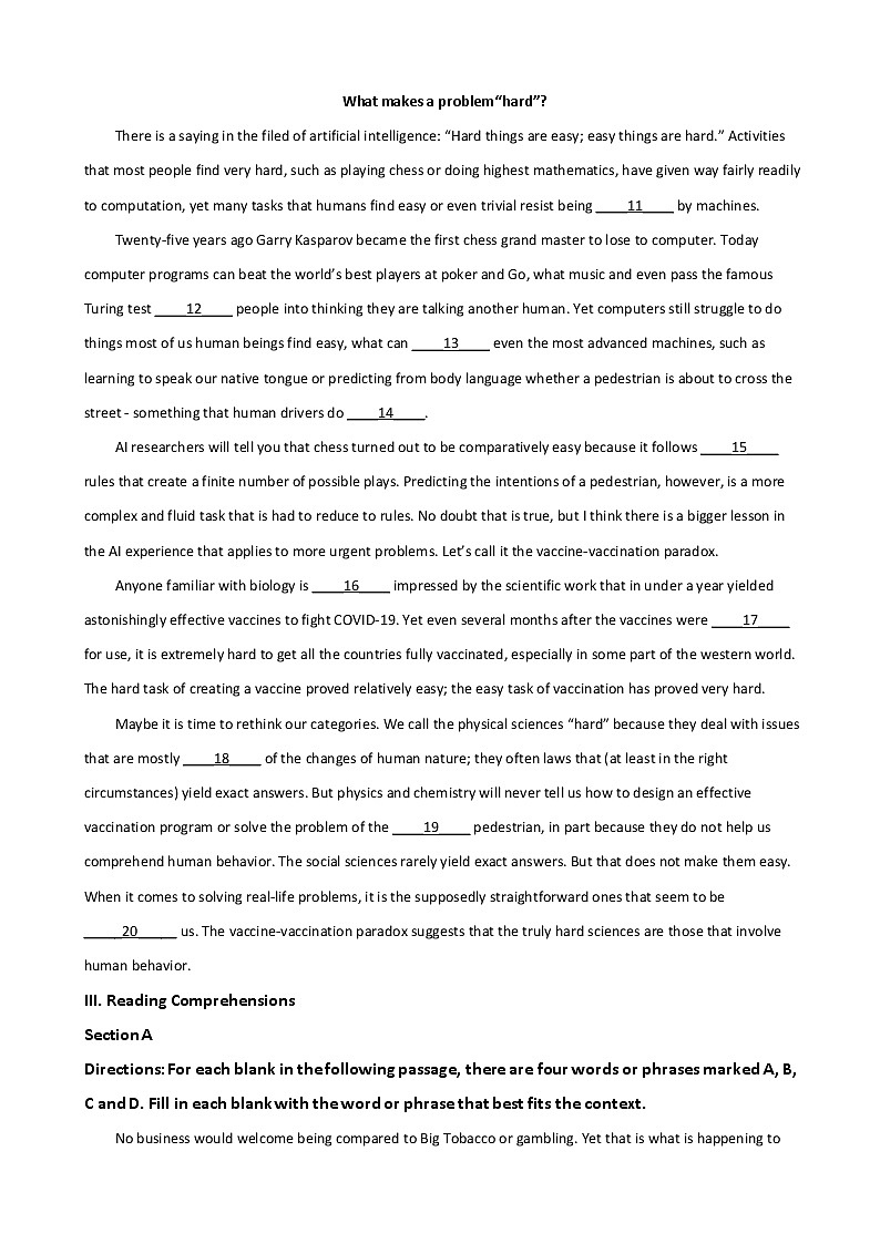 2022届上海市建平中学高三下学期3月月考英语试题含答案02