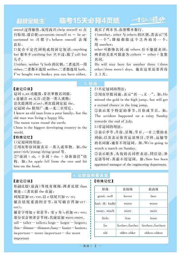 2022届高考命题预测与题·临考押题卷（河北）考前15天必备之英语第2页