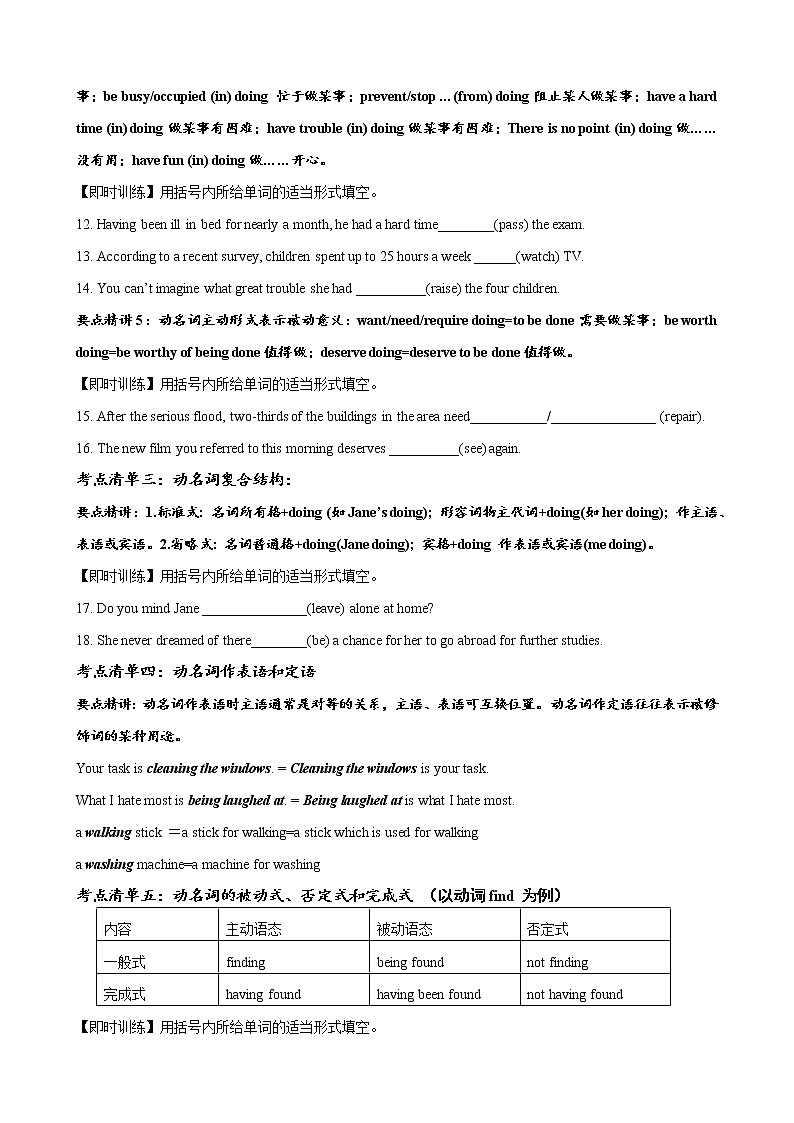 2022届英语语法精讲精练微专题---动名词（学生版）第2页