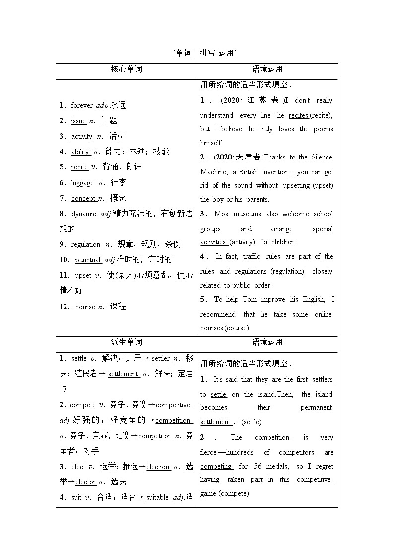 选修7 Module 2 Highlights of My Senior Year-2022高考英语一轮复习【名师导航】配套Word教参(外研版·老教材老高考) 学案02