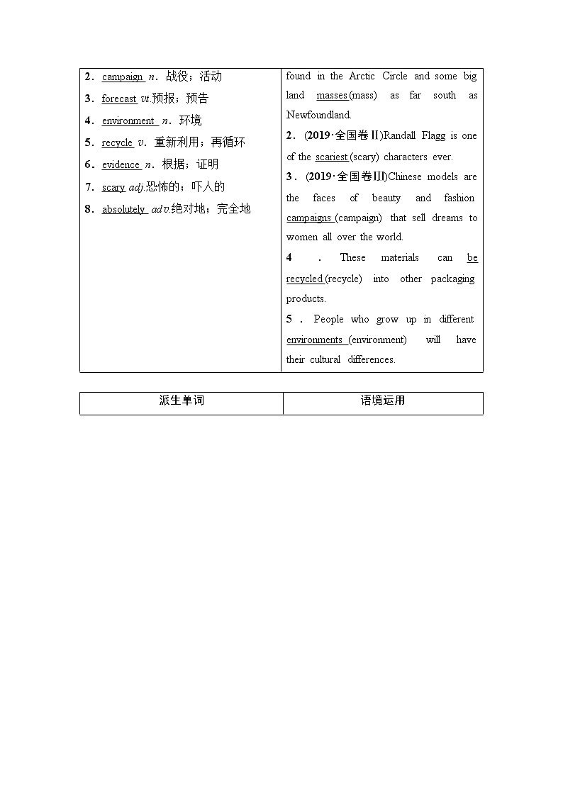 必修3 Module 4 Sandstorms in Asia-2022高考英语一轮复习【名师导航】配套Word教参(外研版·老教材老高考)第2页
