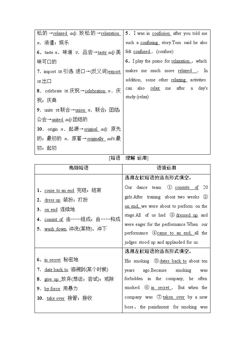 必修5 Module 4 Carnival-2022高考英语一轮复习【名师导航】配套Word教参(外研版·老教材老高考)第3页