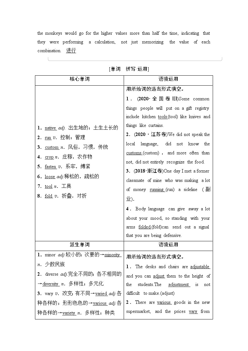 选修7 Module 5 Ethnic Culture-2022高考英语一轮复习【名师导航】配套Word教参(外研版·老教材老高考)第2页