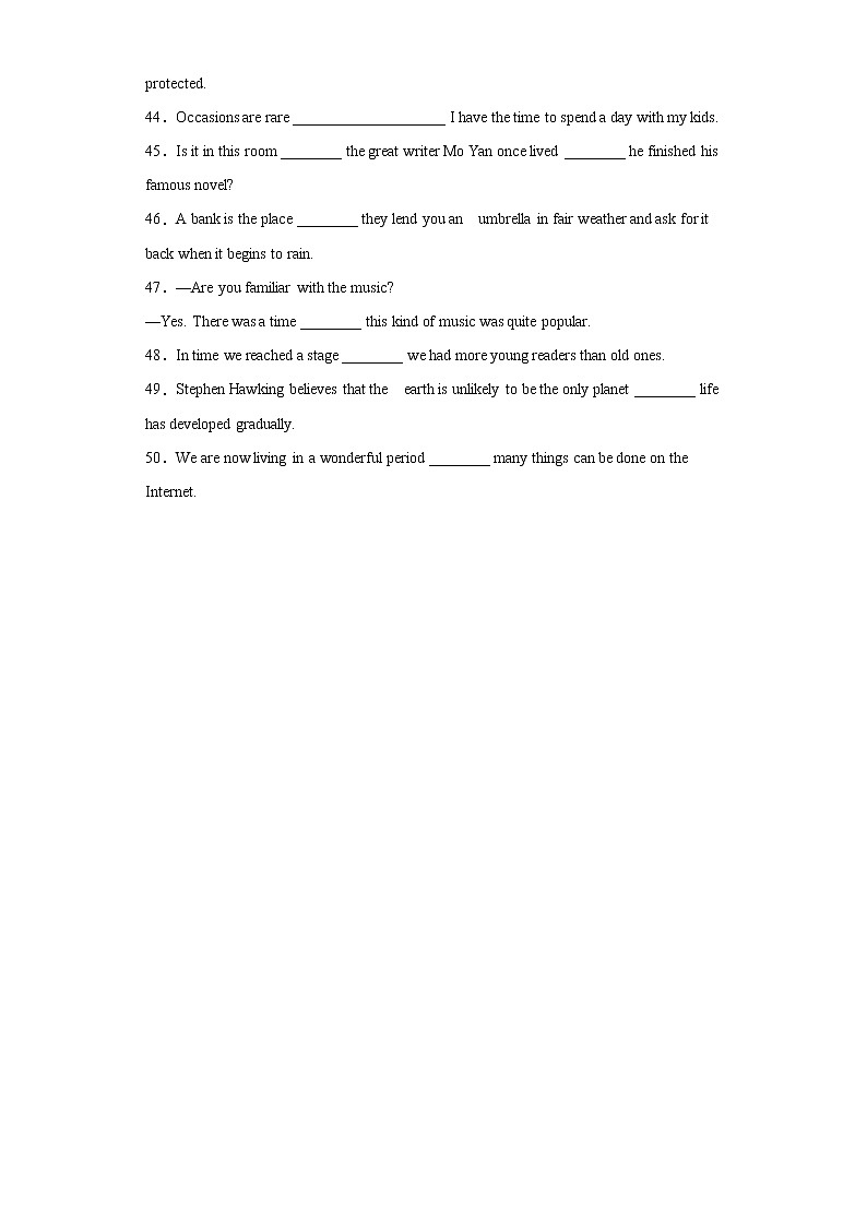 专题17 语法填空之定语从句关系副词专项-2022年高三英语一轮复习之语法填空第3页