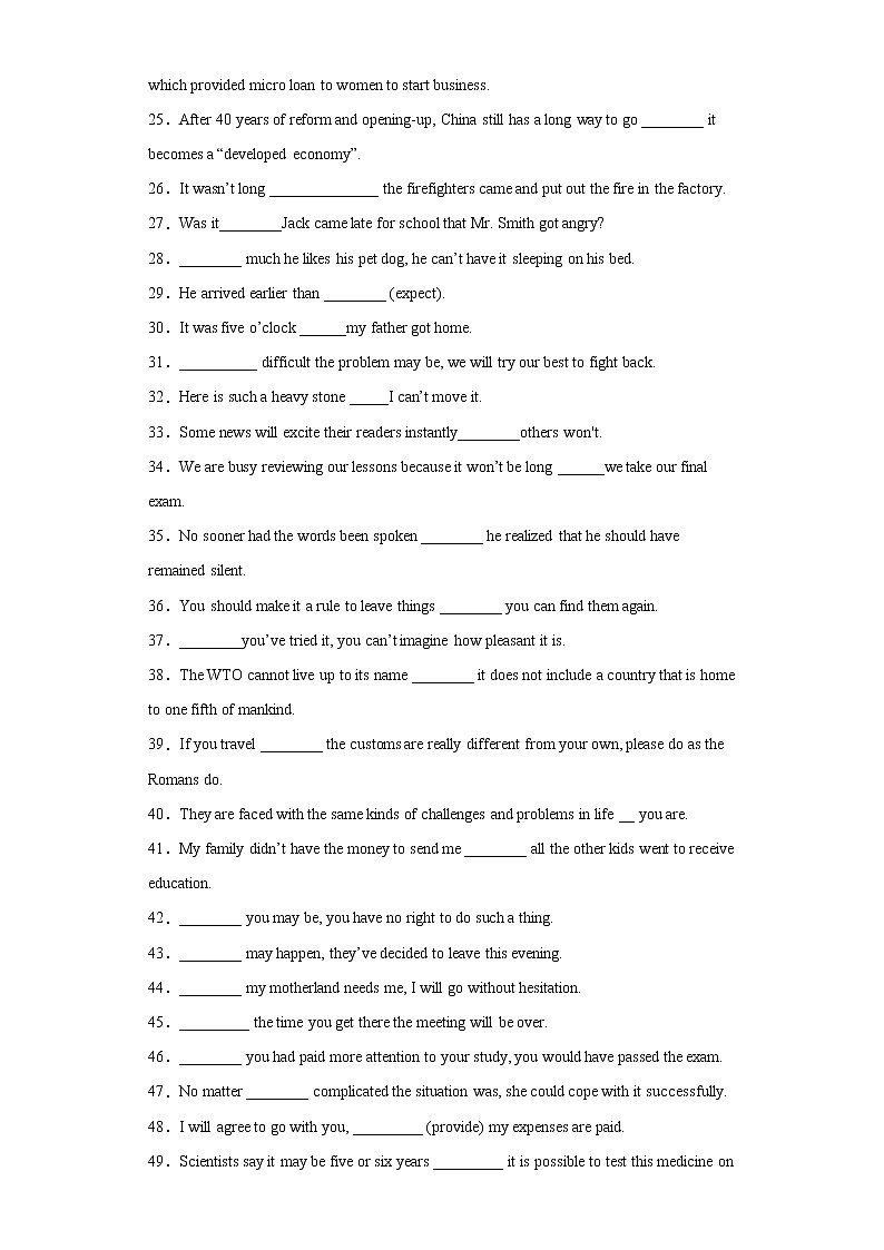 专题19 语法填空之状语从句专项-2022年高三英语一轮复习之语法填空第2页