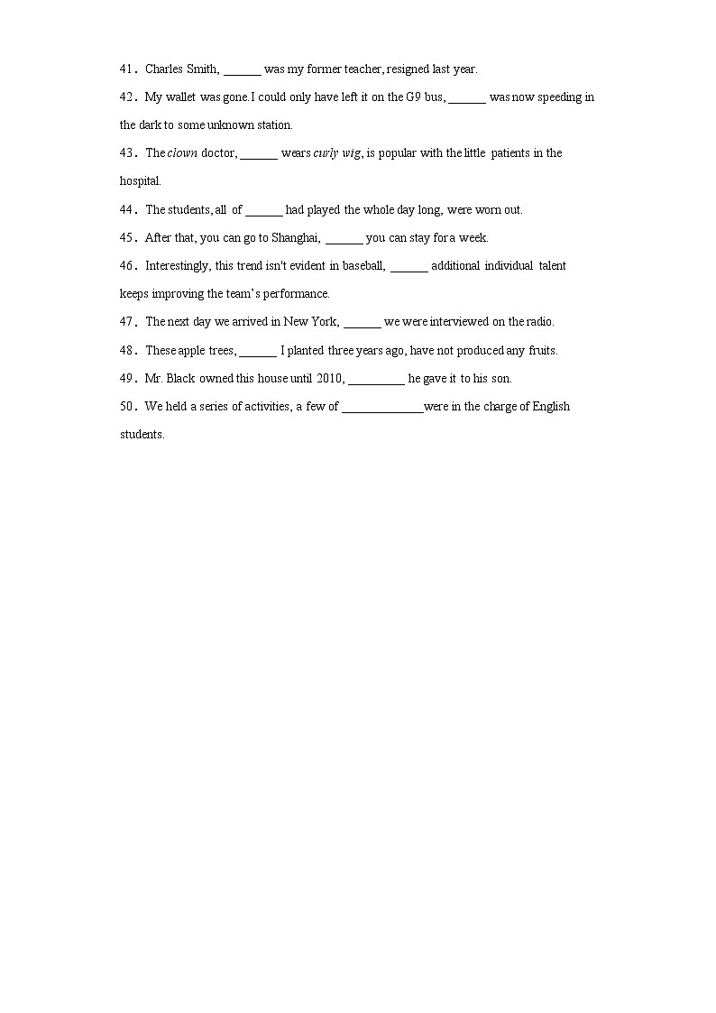 专题22 语法填空之非限制性定语从句专项-2022年高三英语一轮复习之语法填空第3页