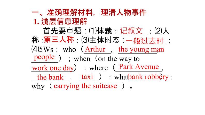 专题12 高考综合改革省份样题（银行抢劫）-2022年新高考英语读后续写历年真题解析（PPT课件）第6页