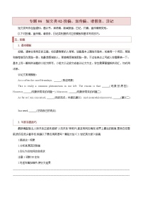 专题06++短文类02（投稿、宣传稿、请假条、日记）-2022年新高考英语新题型写作专项解读与训练