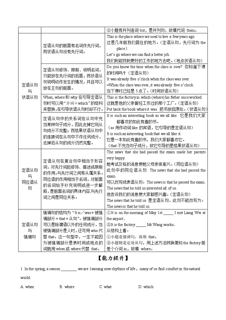 12 定语从句(解析版)-备战2022年高考英语语法框架记忆+提升专练(全国通用)第3页
