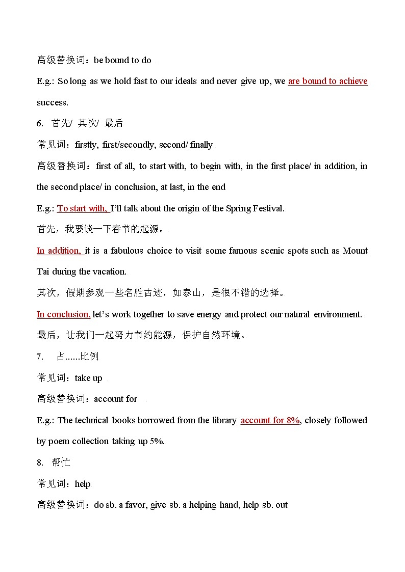 09 必背写作素材：高级词汇-冲刺2022年高考英语书面表达提分宝典 试卷02