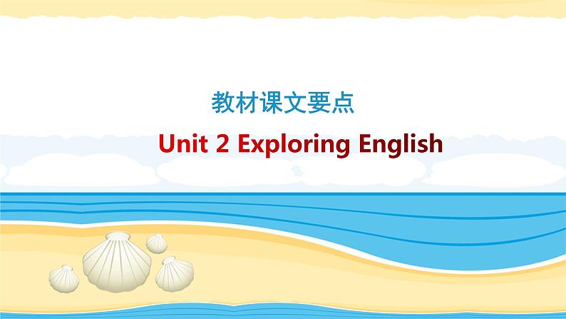 必修1 Unit 2Exploring English【复习课件】-2022年高考一轮英语单元复习(外研版201 9)01