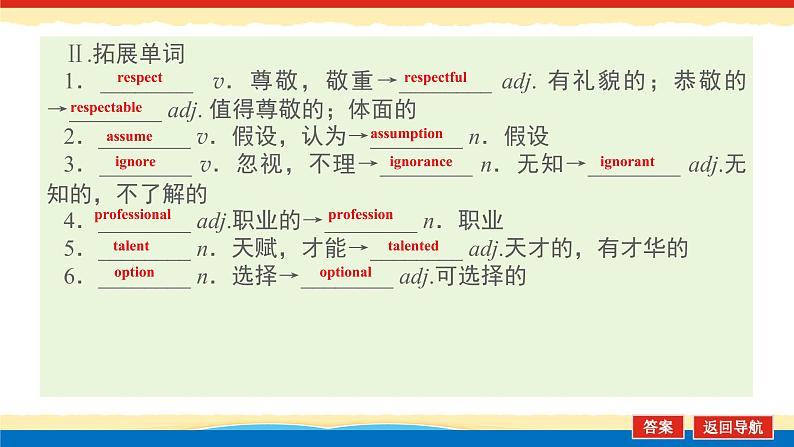 必修1 Unit 3Family matters【复习课件】-2022年高考一轮英语单元复习(外研版201 9)第7页