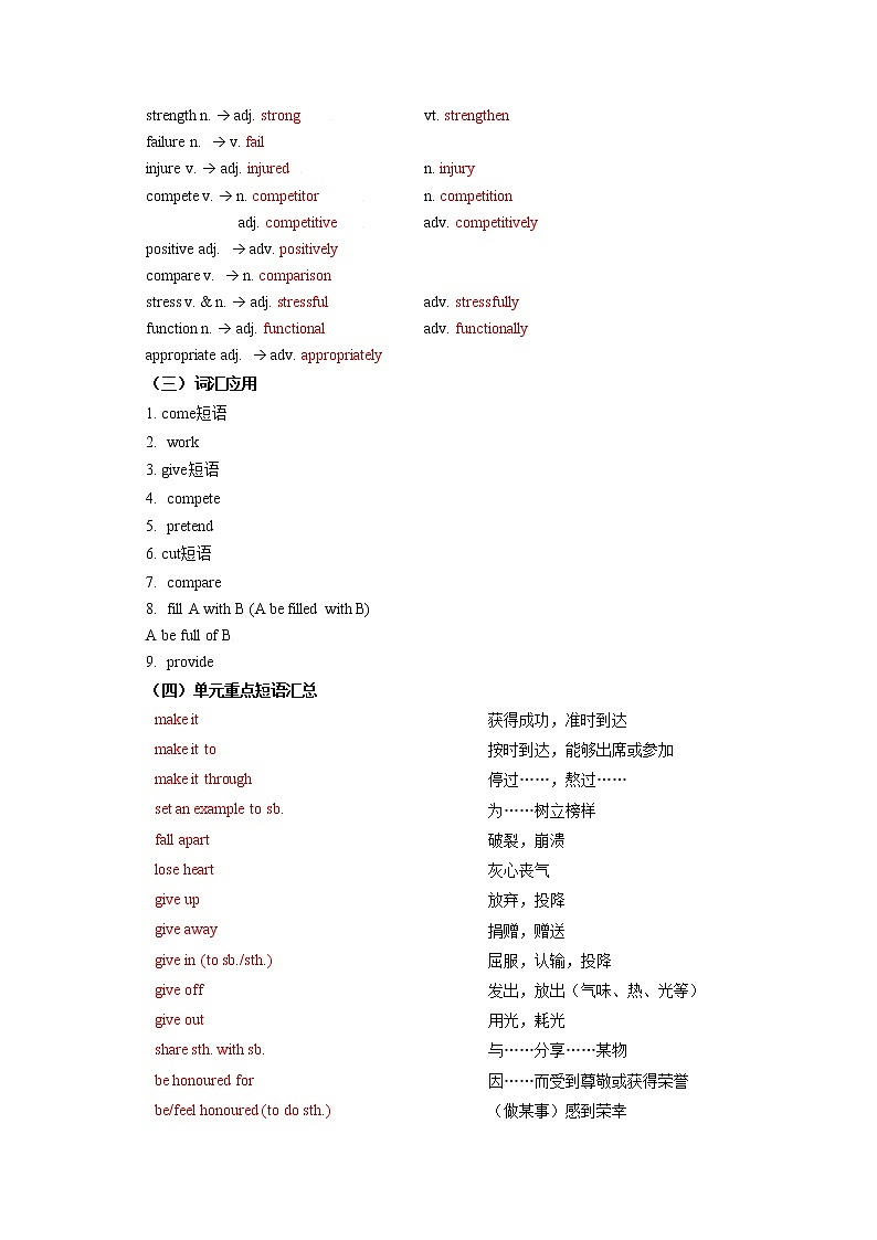 必修第1册  Unit  3-2022年高考英语一轮夯实基础复习学案（人教版2019）02