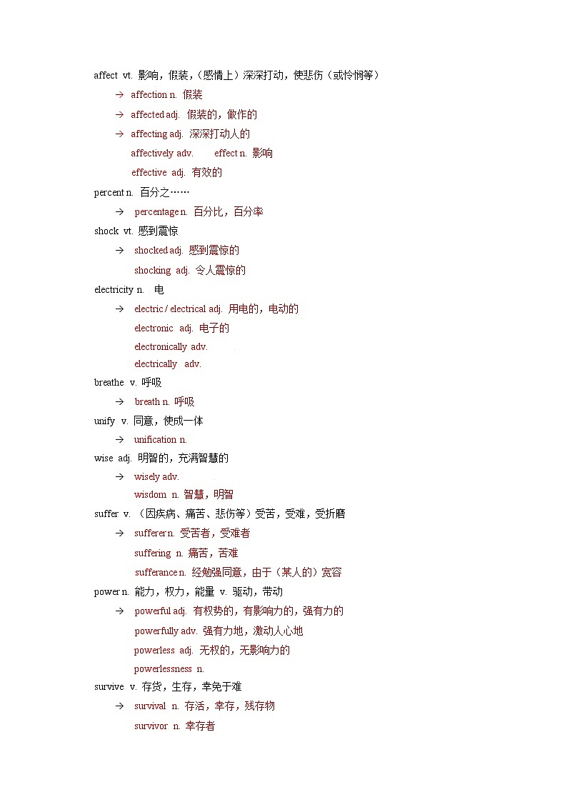 必修第1册  Unit  4-2022年高考英语一轮夯实基础复习学案（人教版2019）第2页