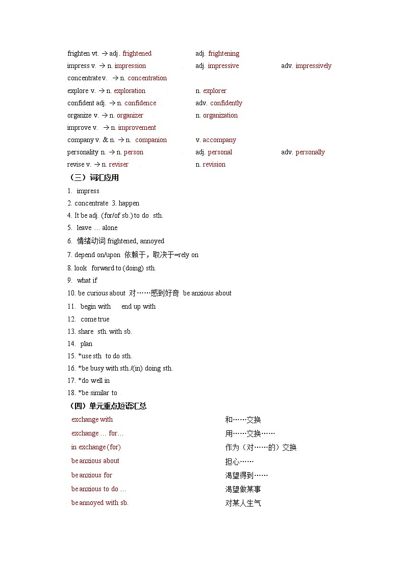 必修第1册  Welcome Unit-2022年高考英语一轮夯实基础复习学案（人教版2019）第2页