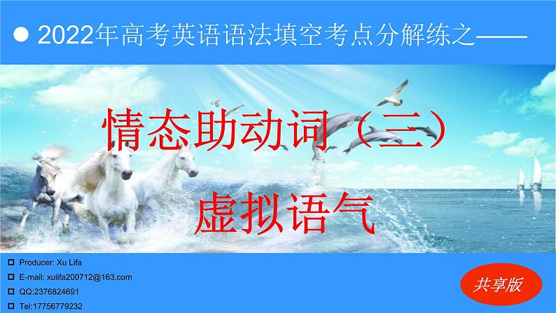 3.8  动词（8）  情态助动词练习（3） 虚拟语气 （70题）  -2022年高考英语语法填空考点分解练01