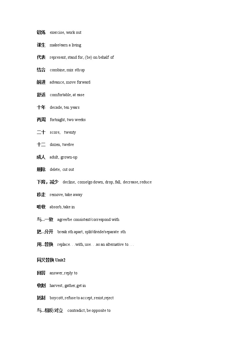 04 高考英语阅读理解（2）：同义替换词-2022年高考英语单词按题型分类速记02