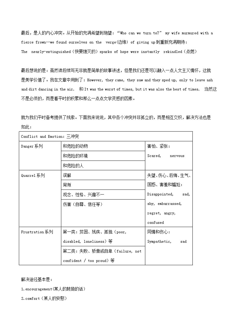 专题01 读后续写：冲突构思大法 -2022年高考英语读后续写核心素养与实战演练02