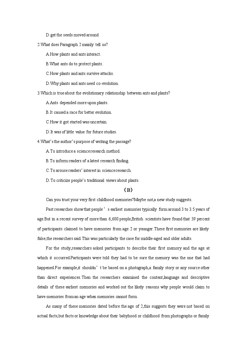 专题11 备战2022高考英语阅读理解文体专项训练之研究类说明文02