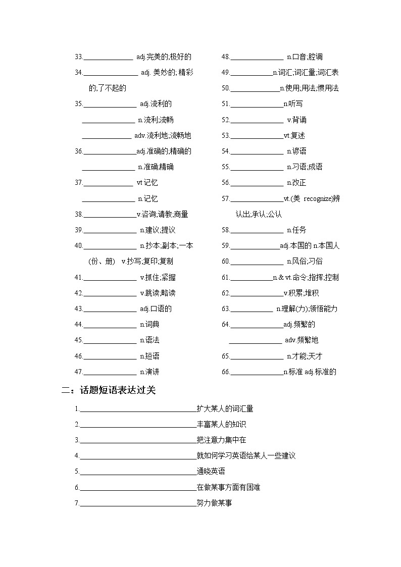 专题02 语言学习 -备战2022高考英语话题通关精准练（词汇+阅读+写作）（学生版）第2页