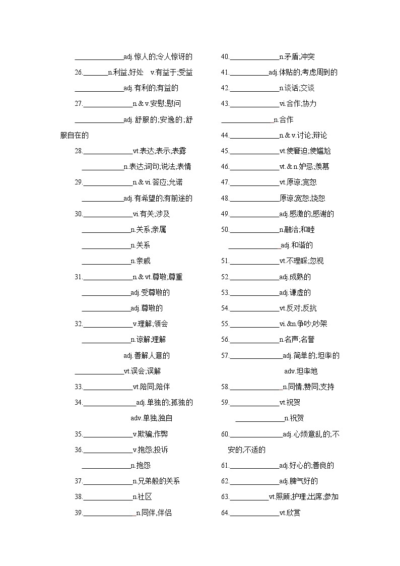 专题06 人际交往 -备战2022高考英语话题通关精准练（词汇+阅读+写作）（学生版）第2页