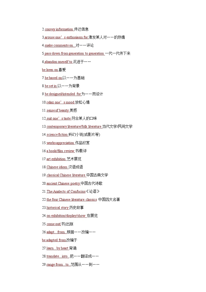 专题10 文学艺术—备战2022高考英语话题通关精准练（词汇+阅读+写作）03