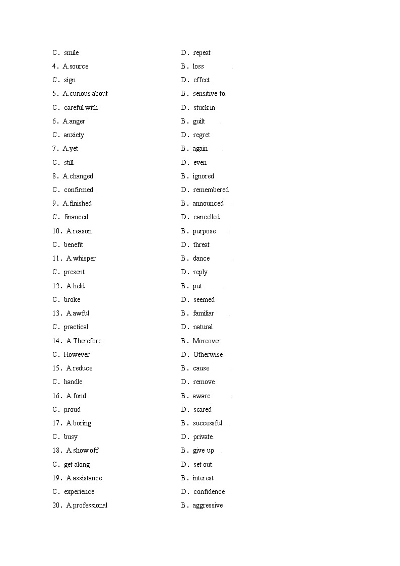 课时16 选择性必修3 Unit 7 Careers（原卷版）-2022年高考英语一轮复习小题多维练（北师大版2019）第3页