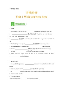 多维练05 Book 2 Unit1 Wish you were here-2022年高考英语一轮复习小题多维练（牛津译林版）